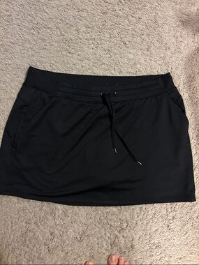 Black Women's Athletic Drawstring skort